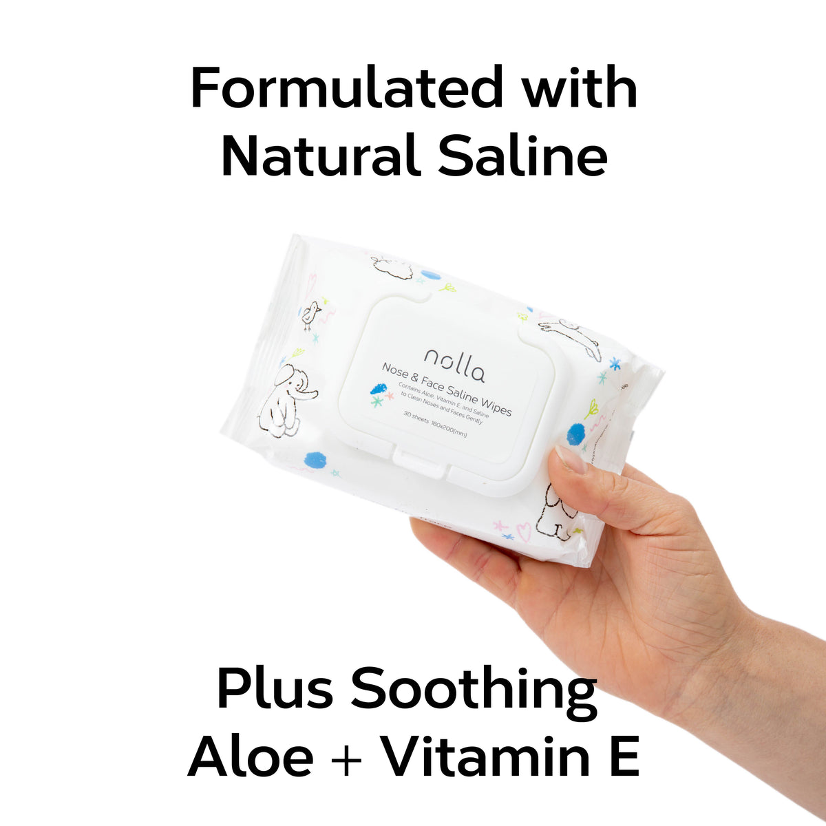 Nolla Nose &amp; Face Wipes - 30 Count (12 Pack)